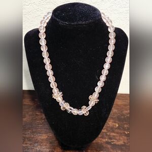 Elegant Pink Beaded Necklace